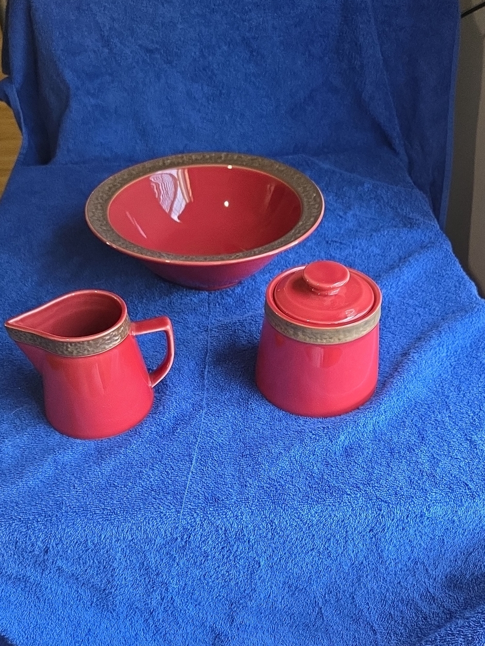 Sango Rustic Cramberry Stoneware